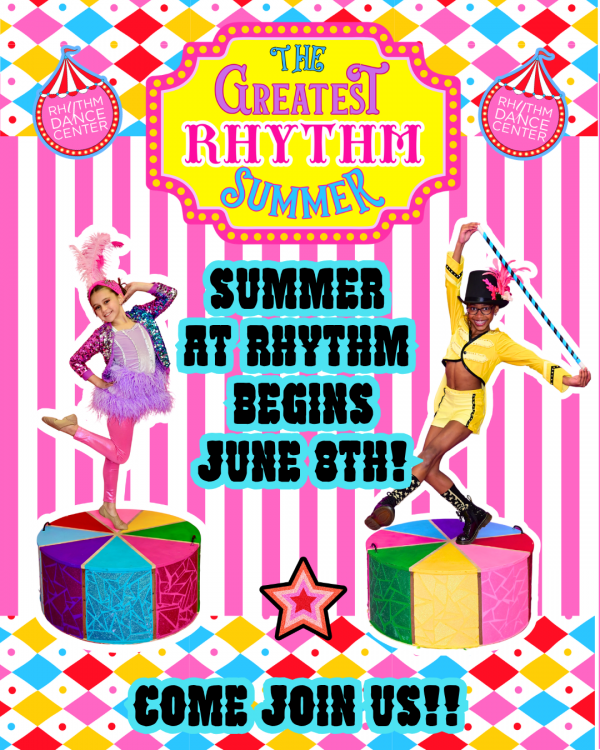 Summer at Rhythm starts next week! Register now to join us for a camp or fun play party!!